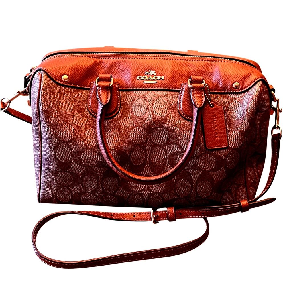 Coach Classic brown logo bag, satchel, shoulder bag, Authentic